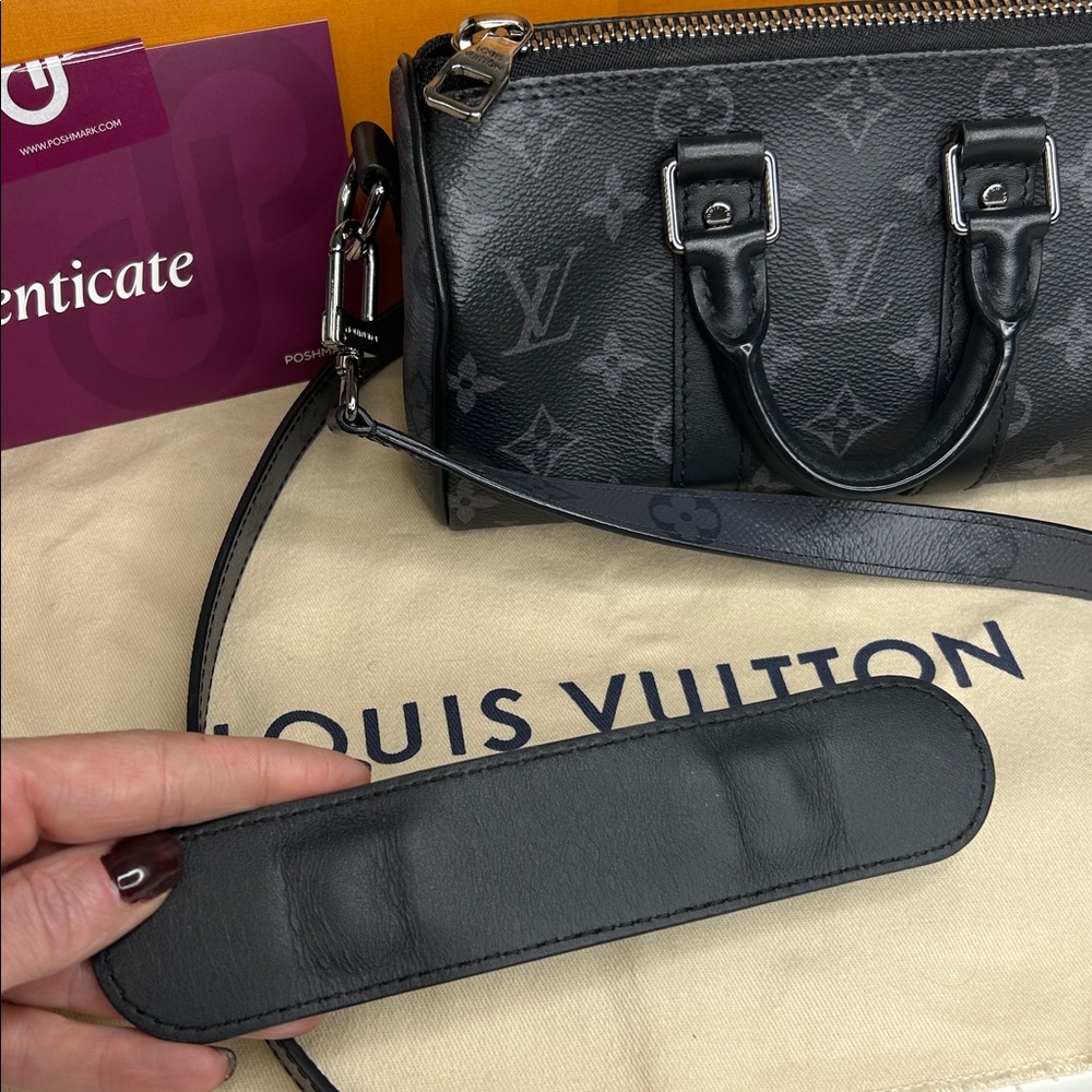 Authentic Louis Vuitton Monogram Eclipse black/grey reverse XS Keepall-Unisex - Picture 16 of 17